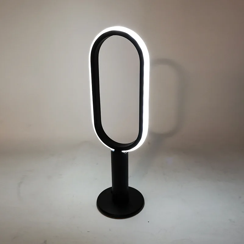 

Bar table lamp art ring table lamp, creative living room sofa line lamp aluminum RGB line lamp wholesale