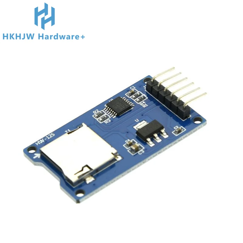 Micro SD Card & SDHC(high-speed card) Mini TF Card Reader Module Adapter SPI Interfaces with Level Converter Chip for Arduino