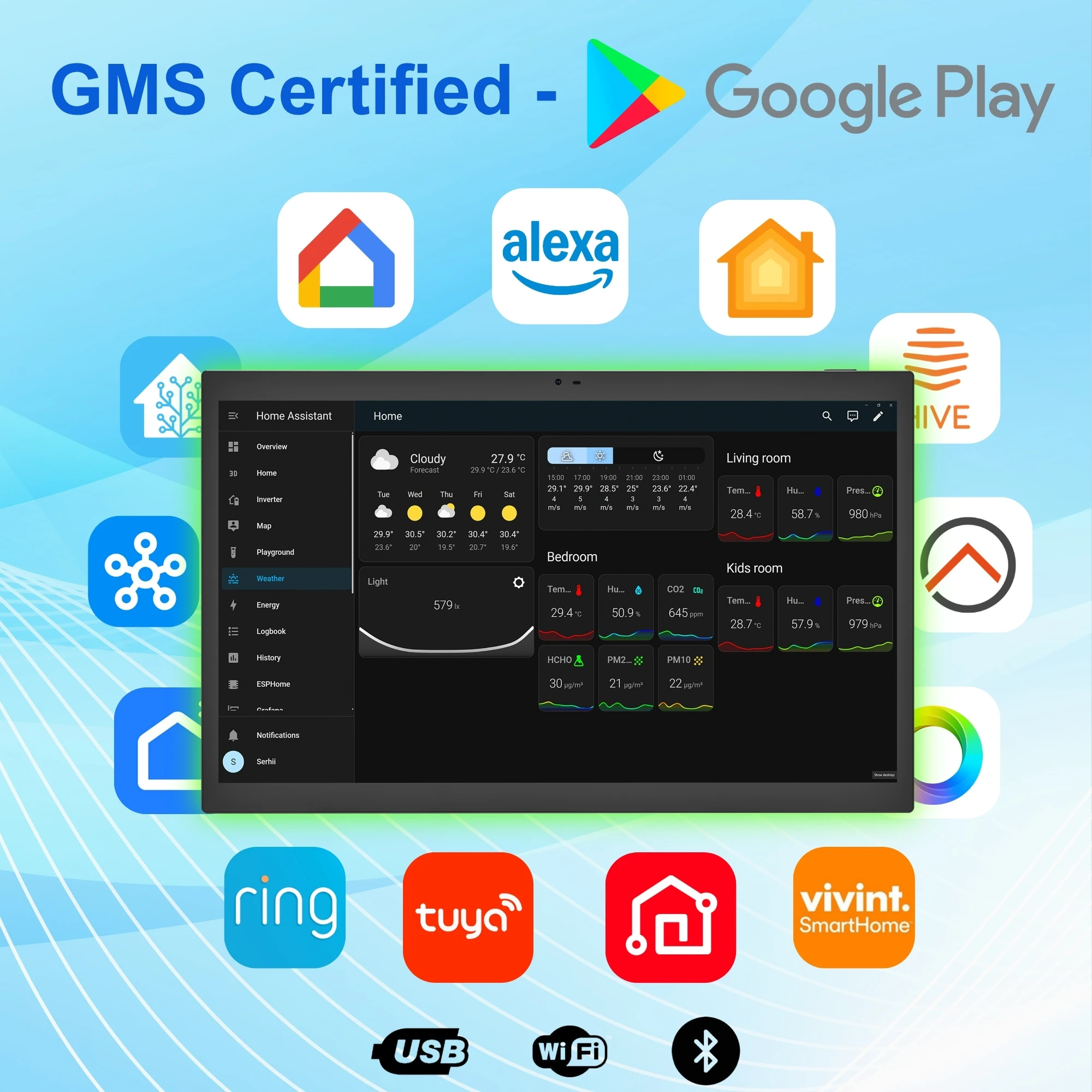 15.6 Inch Android 14 RK3576S S - Smart Home Hub Matter recension och pris