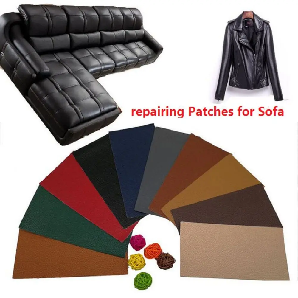 Sofa PU Leather Self Adhesive Patches Fabric Sticker Stick-on No Ironing Repairing