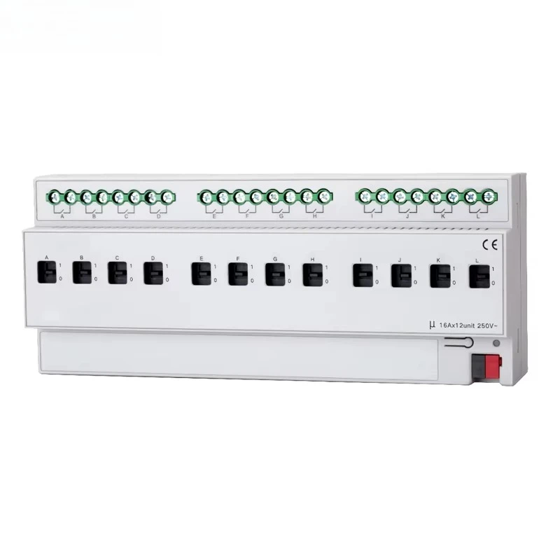 2025 hot sale SEXANKA KNX EIB K-bus Smart Home Automation System Module Actuator KNX 12 Way Smart Wall Switch Actuator Room Cont