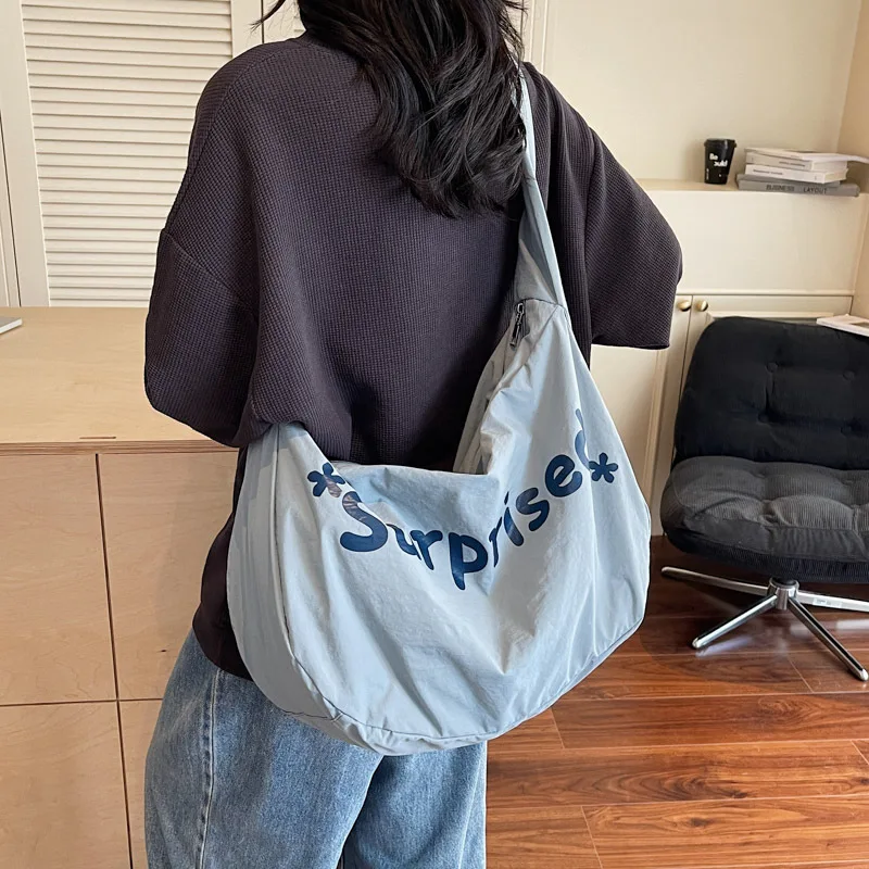 

Корейские холщовые сумки через плечо для женщин, 2026, повседневная студенческая сумка-шоппер на плечо для девочек, модная тканевая сумка-ранец, женские сумки