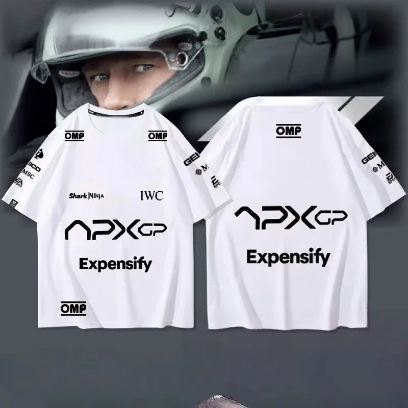 تي شيرت جديد من Brad Pitt F1 للرجال والنساء، للرياضات الخارجية، كاجوال، قميص مريح للدراجات النارية، مطبوع ثلاثي الأبعاد، سريع الجفاف #2