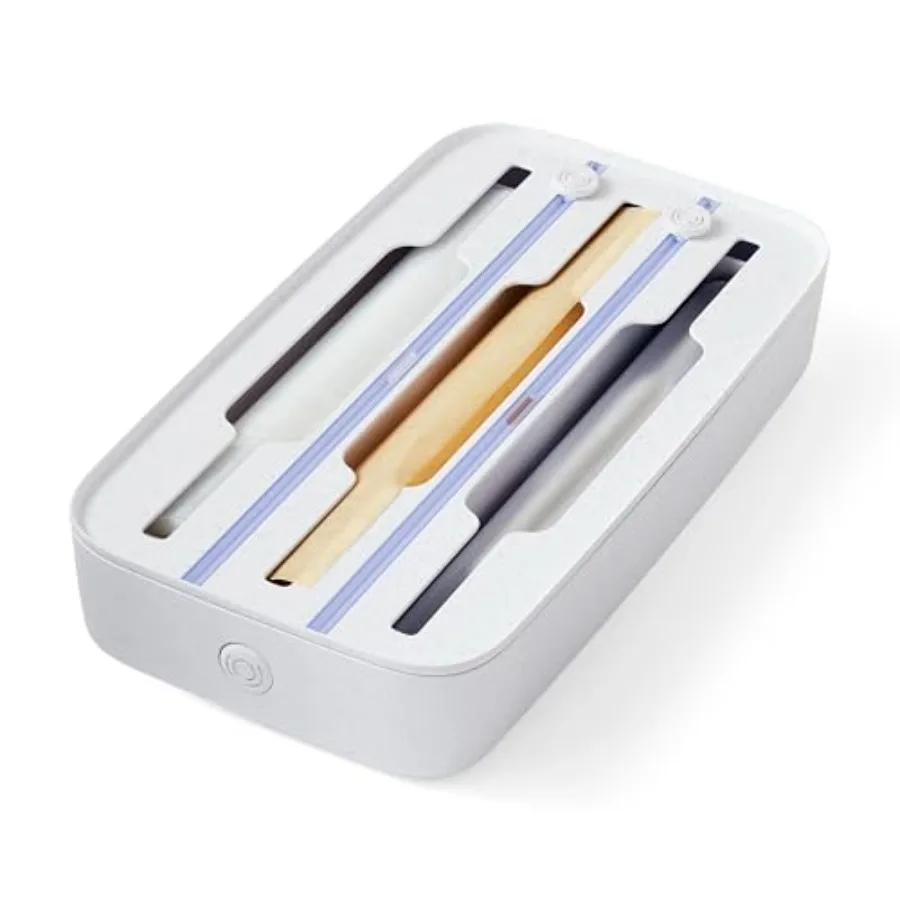 StoraRoll Wrap Dispenser Drawer Organizer for Foil Plastic Wrap Parchment and Wax Paper with Safety Cutters and Labels for Kitc