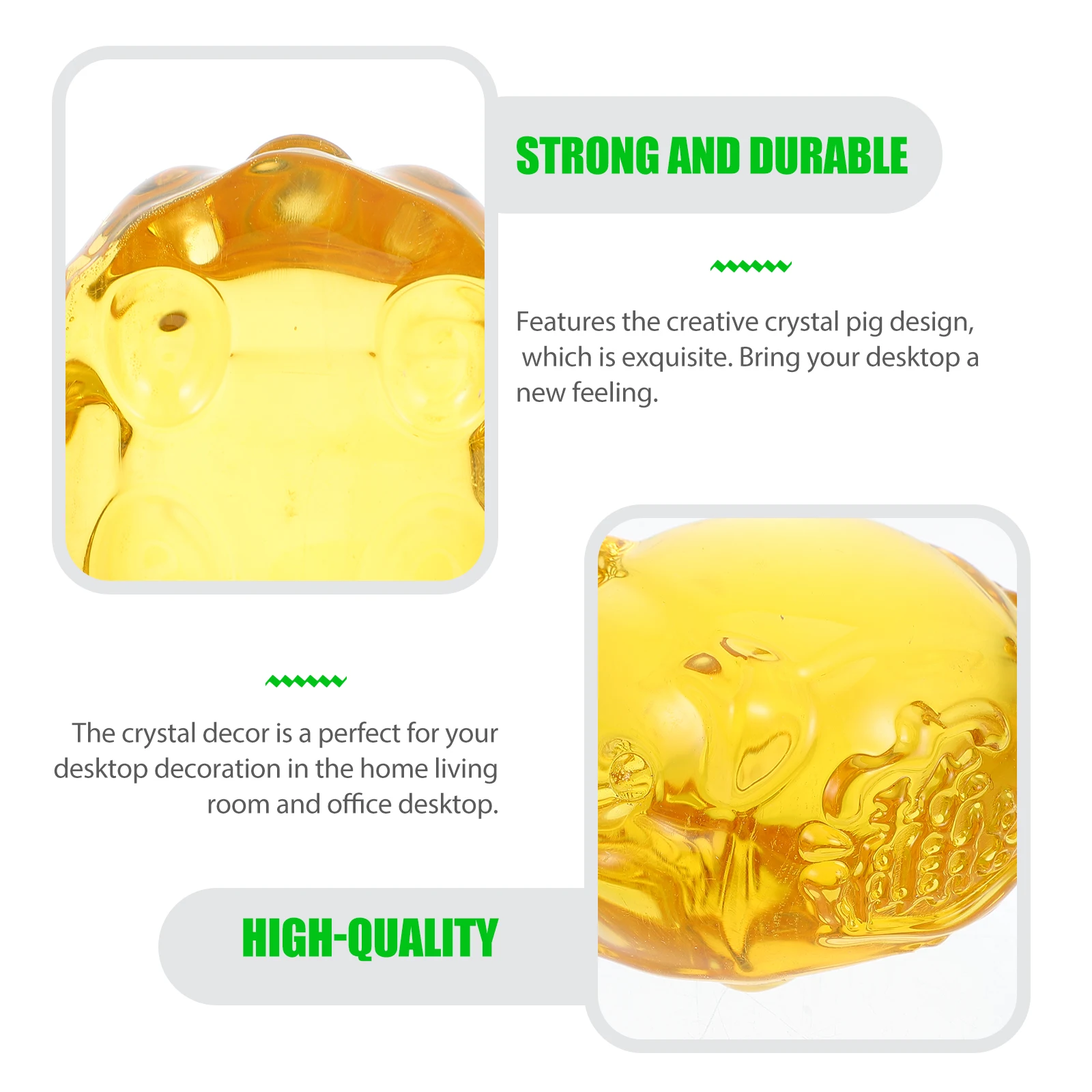 

Crystal Feng Shui Pig Decor High Quality Suitable Size Desktop Home Office Fortune Gift Exquisite Room nament