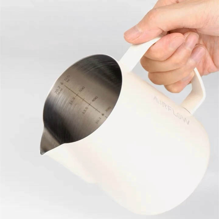 Airflowenn الفولاذ المقاوم للصدأ كوب رغوة الحليب القهوة الفنان خفقت الشمال Sle القهوة أداة مع اسطوانة الفن Sc لاتيه #4