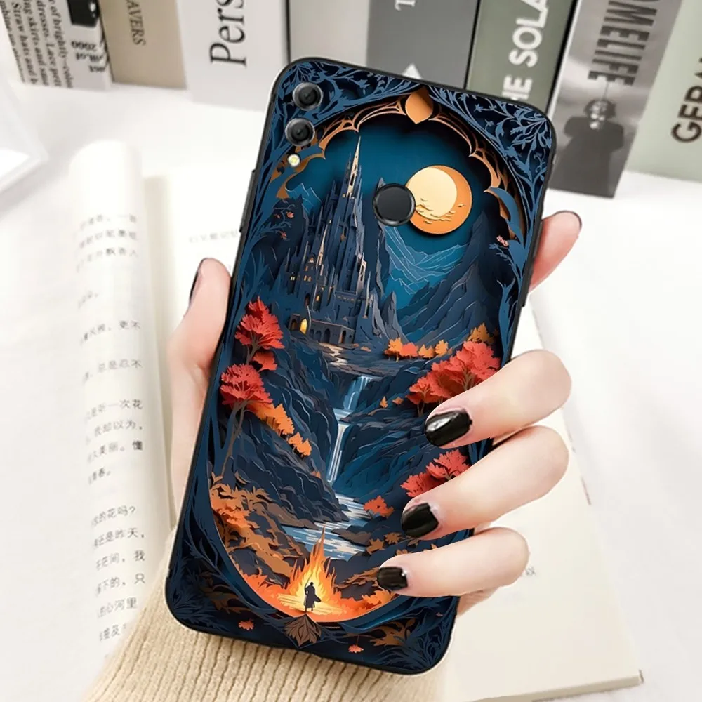 3D Stereo Landscape Image Phone Case For Huawei Honor 10 Lite 9 20 7A 9X 30 50 60 70 Pro Plus Soft Silicone Cover