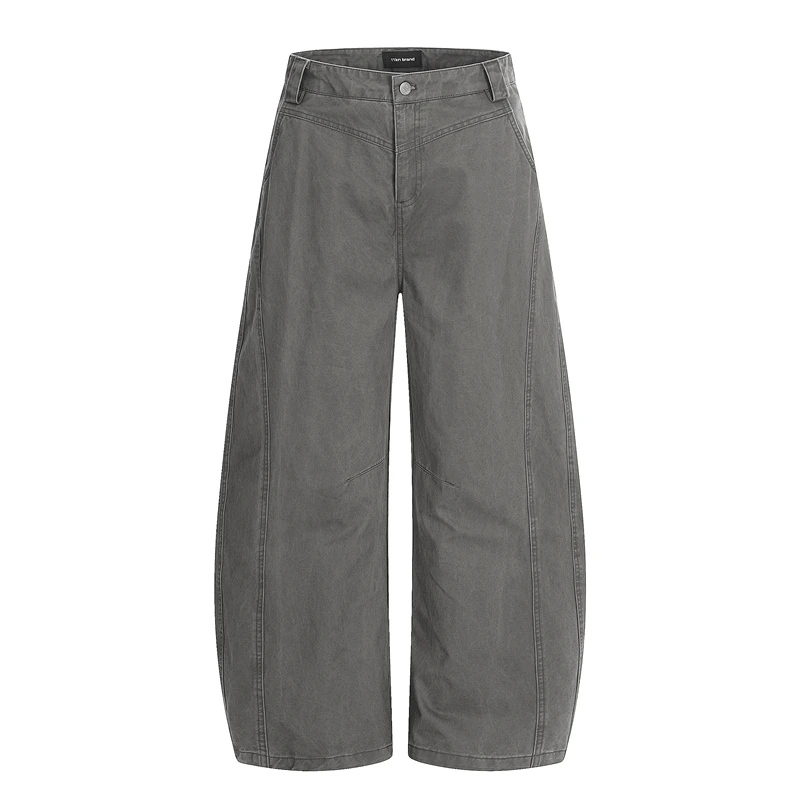 

GXFortune American Washed Degraded Work Trousers Loose Straight Casual Pants for Men And Women Daily Wear Cotton Fabric