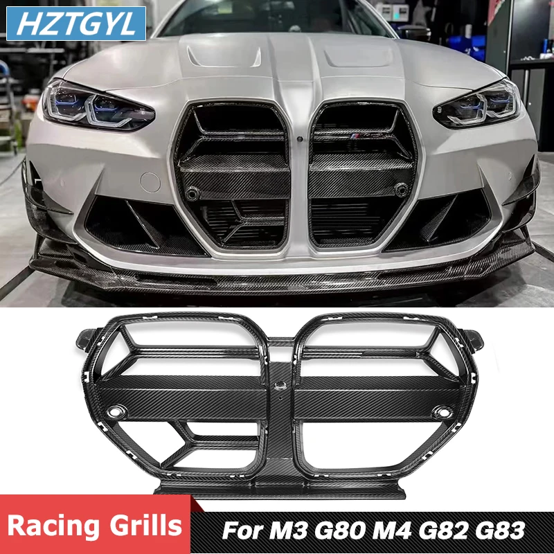 

CSL Style Dry Carbon Fiber Material Racing Grills For BMW M3 G80 M4 G82 G83 2021 Up