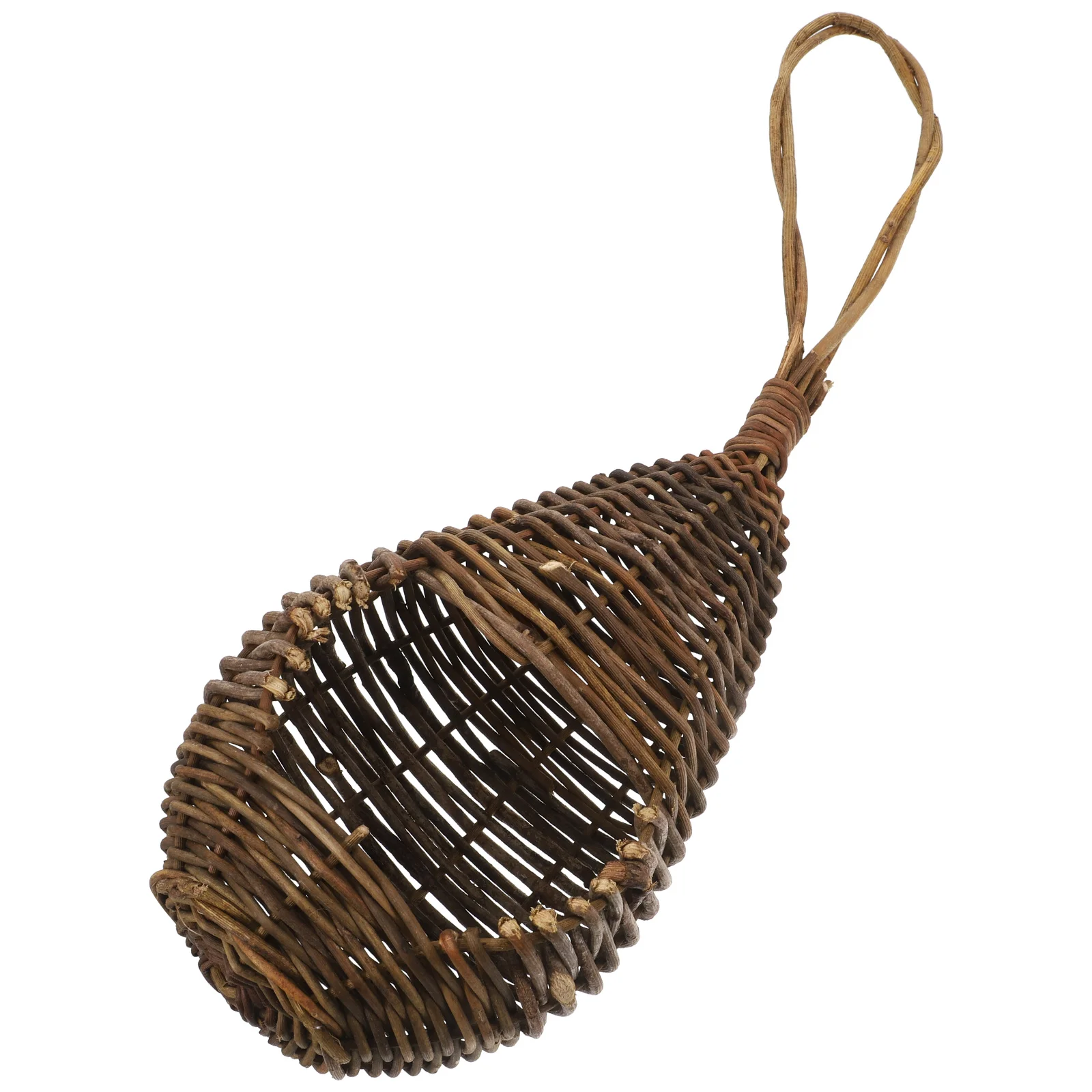 

Hanging Rattan Handcrafted Woven Birdhouse For Hummingbirds Parrots Durable Decorative Garden Yard Ornament Boho Style