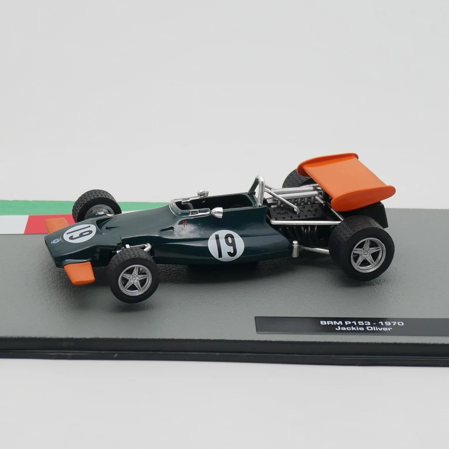 Ixo Racing BRM P153 1970 Jackie Oliver Diecast Car Model, Veículo de brinquedo metálico, 1:43