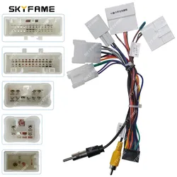 SKYFAME Car 16pin Wiring Harness Adapter Decode Android Radio Power Cabler For Toyota Universal