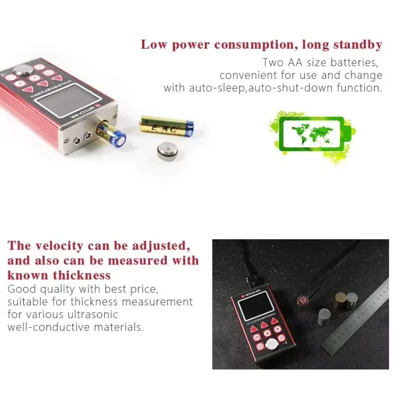 

Best sell MT660 Digital Multi-Mode Ultrasonic Thickness Gauge Meter Through Coating Painting Tester Range 0.65-600mm