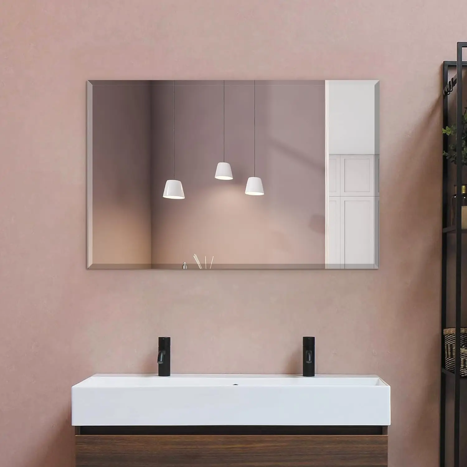 Rectangle Mirror for Wall Frameless Wall Mounted 36