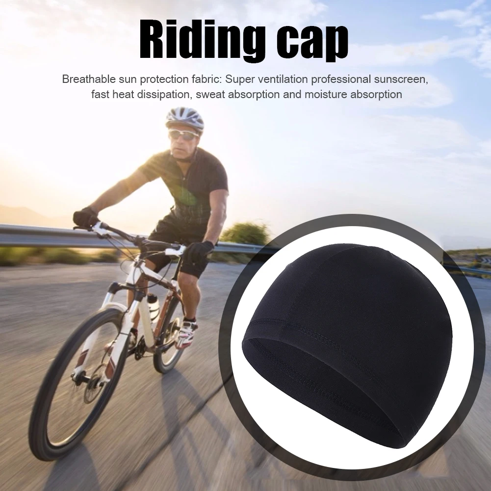 Sommer Unisex Schnelltrocknende Atmungsaktive Mütze Motorrad Fahrradhelm Innenfutter Kappe Outdoor UV-Schutz Mütze Sturmhaube Radmütze