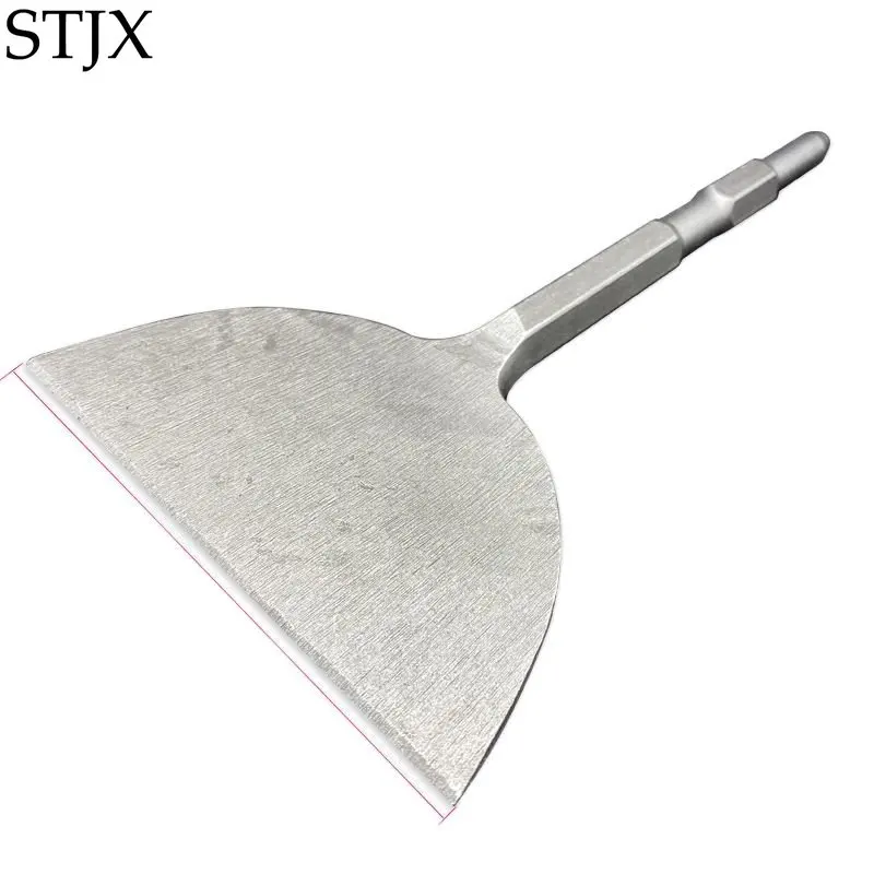 Widened chisel round square handle flat chisel steel chisel flat iron super lengthened pointed flat chisel head electric head