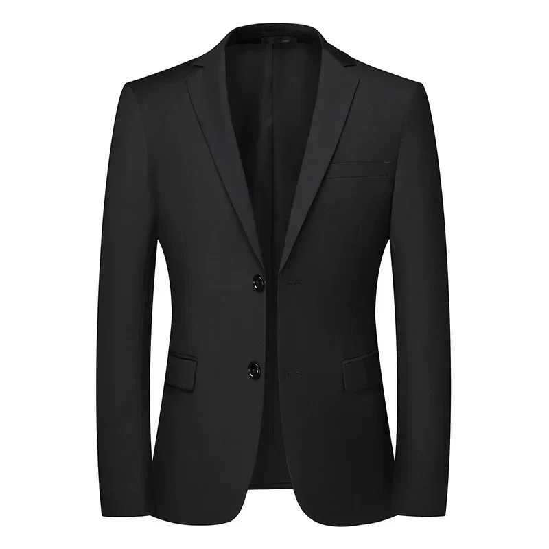 

S-8XL 2025 Blazer Men's Fashion Business Solid Color British Style Professional Work Groom Wedding Dress Best Man Blazer Jacket
