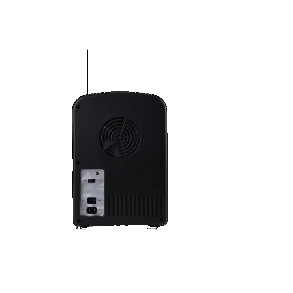 Mini Mini dispositivo di raffreddamento portatile retrò da 6 lattine, altoparlante Bluetooth(R) integrato, capacità 4L, nero, 100% senza Freon ed ecologico