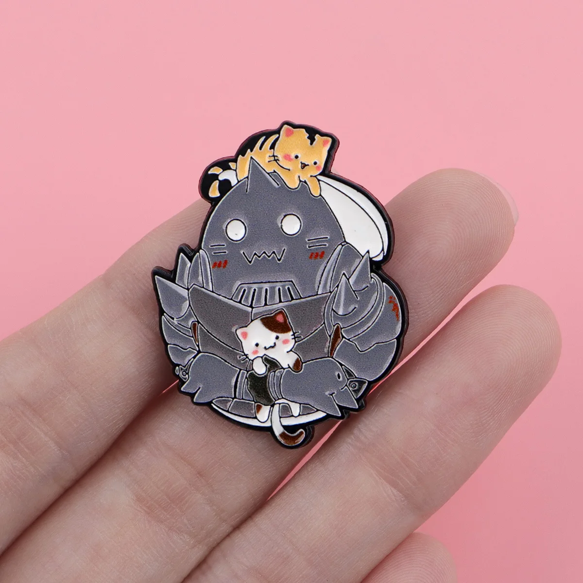 Pin esmaltado de gato bonito, insignias de Manga de Anime en mochila, broches de dibujos animados para mujer, alfileres de solapa para sombrero, accesorios de Cosplay, juguetes, regalos