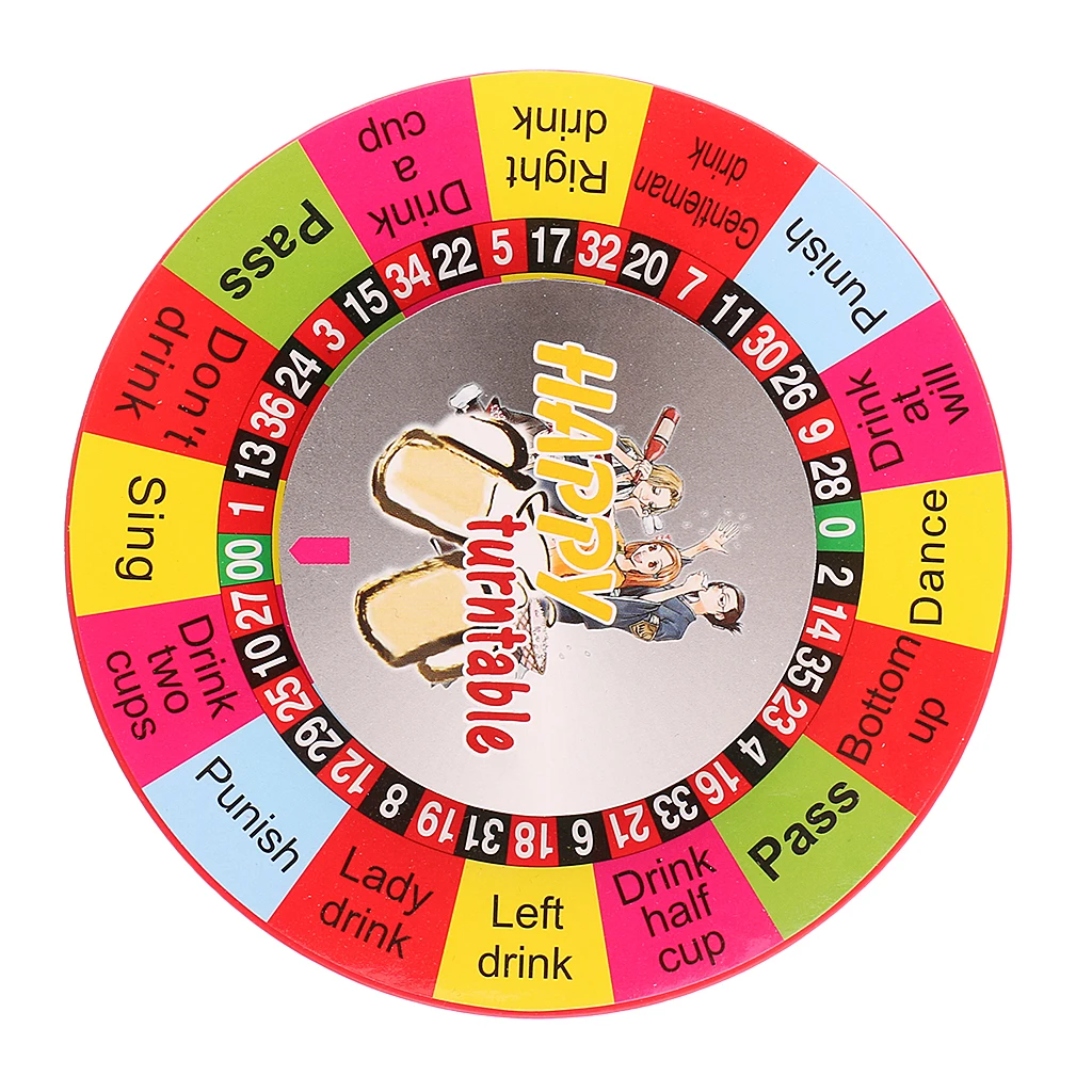 MagiDeal Electric Turntable Roulette Drinking Game Wheel for Bar Pub Club KTV Friend Family Party Novelty Toy