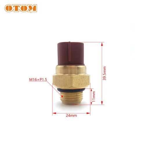 Imagen 2 del producto OTOM-termostato de tanque de agua para motocicleta, accesorios universales para Motocross, 65 ℃, 80 ℃, 85 ℃, 88 ℃, ventilador, radiador, interruptor de Sensor de temperatura