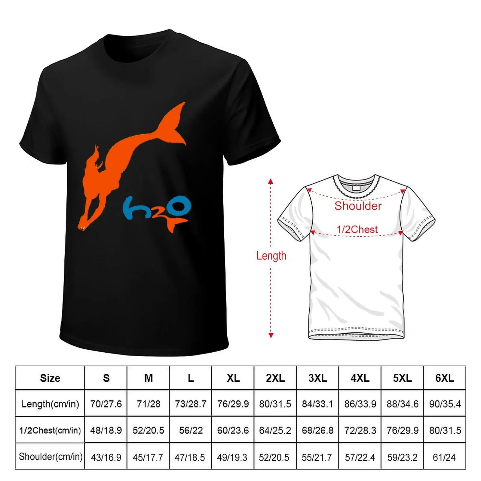 H2o Just Add Water - H2o With Mermaid Water T-Shirt man t shirt cotton T-Shirt