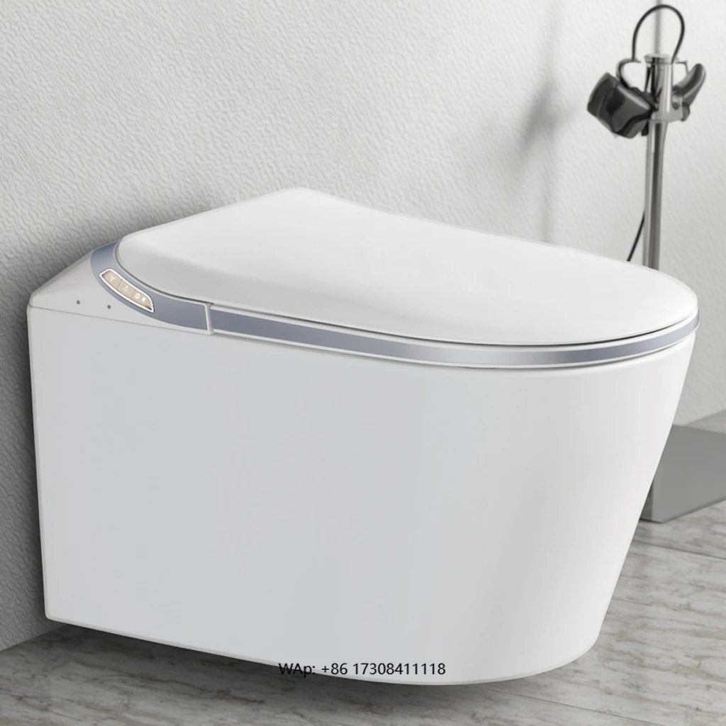 

Modern Smart P-Trap Ceramic Air-Drying Bathroom Toilet Bowl Wall-Mounted Siphon Flushing/Remote Control/Heated Seat Included