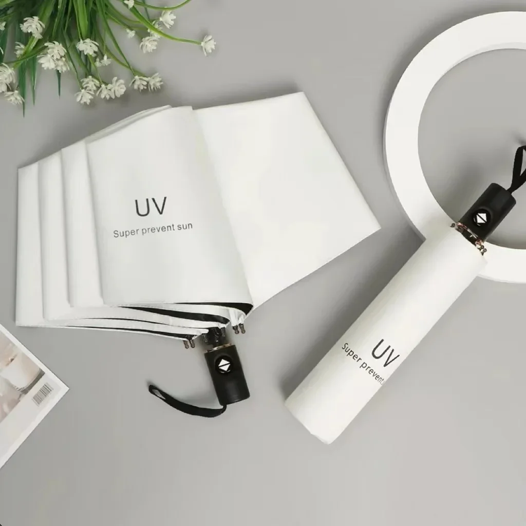 Mini-Regenschirm, faltbar, automatisch, Anti-UV-Regenschirm, modisch, tragbar, winddicht, leicht, für Damen, Herren, Kinder, Sonnenschirm