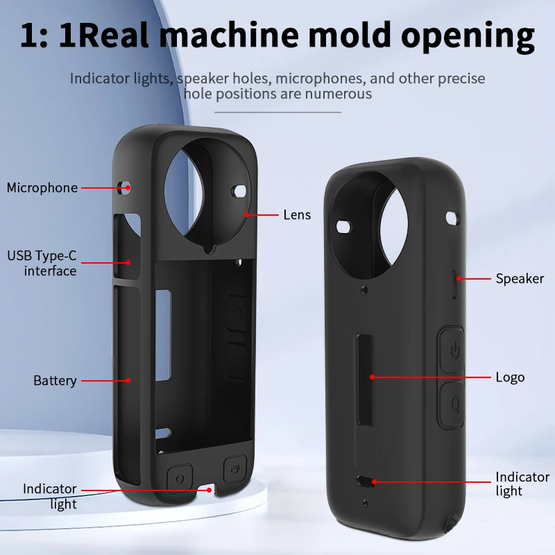 Tapa Protectora de cámara para Insta360 X4, funda de silicona para lente, carcasa anticaída para cámara deportiva, accesorios para Insta 360 X4