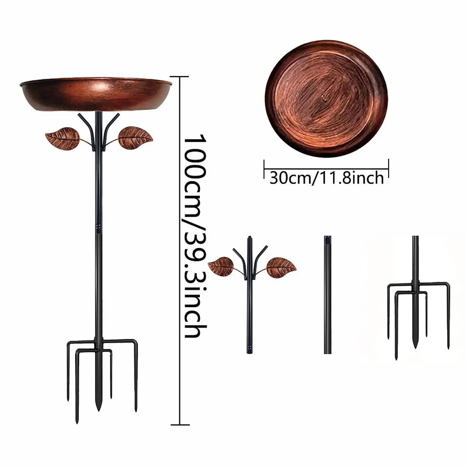 وحدة تغذية الطيور المعدنية، حامل متعدد الاستخدامات، 5 شوكات، قاعدة