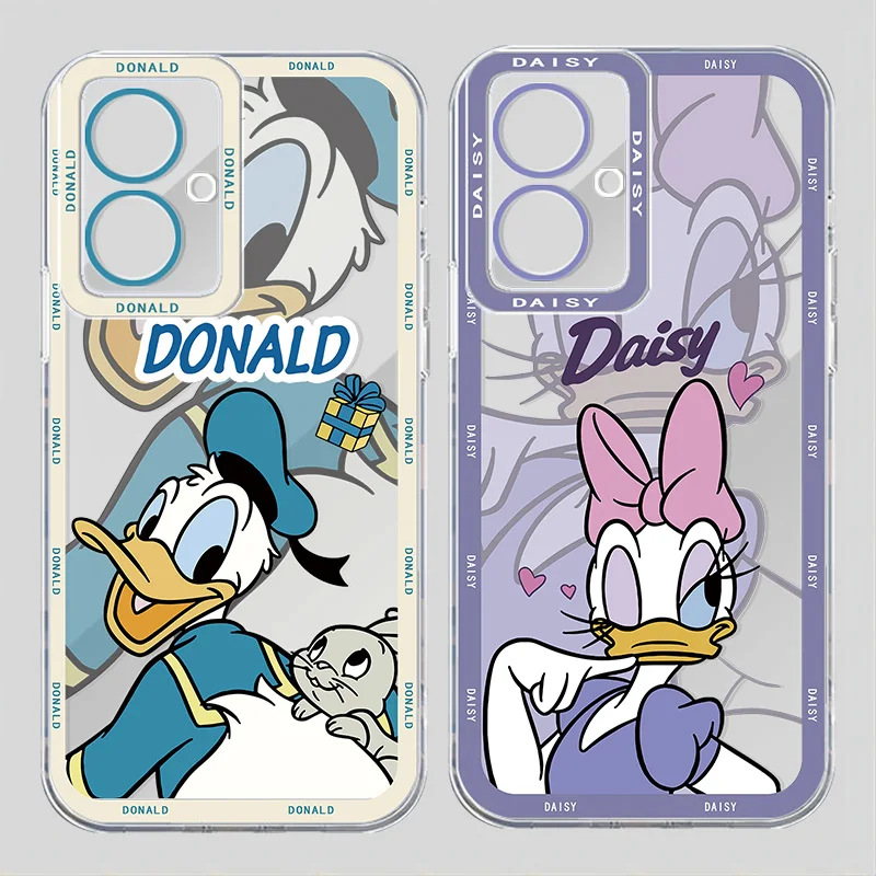 Disney Donald Duck Cute Angel Eye Phone Case For Realme C 67 65 63 55 53 35 33 31 30 25 21 20 15 8i 9i Narzo 50 Pro Plus Funda