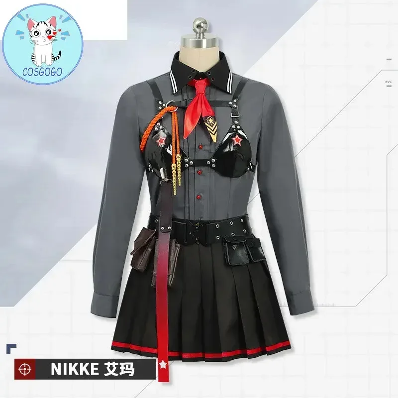 ชุดคอสเพลย์นิกเกะ: เทวรูปแห่งชัยชนะ เอ็มมา/ราปิ ชุดยูนิฟอร์มสำหรับฮาโลวีน ชุดแฟนซีสำหรับผู้หญิงและผู้ชาย ชุดคอสตูมอนิเมะจากเกม ฮันเดส์ซิมเมอร์ ซูท 2'k,8;c'