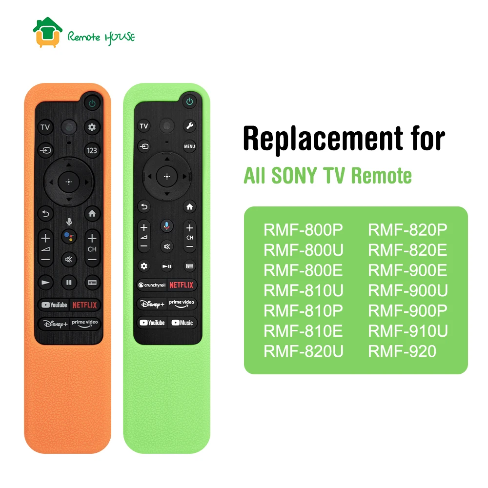 Silicone Remote Control Case Compatible with Sony RMF-TX810U RMF-TX910U Remote Shockproof Protective Cover with a Lanyard