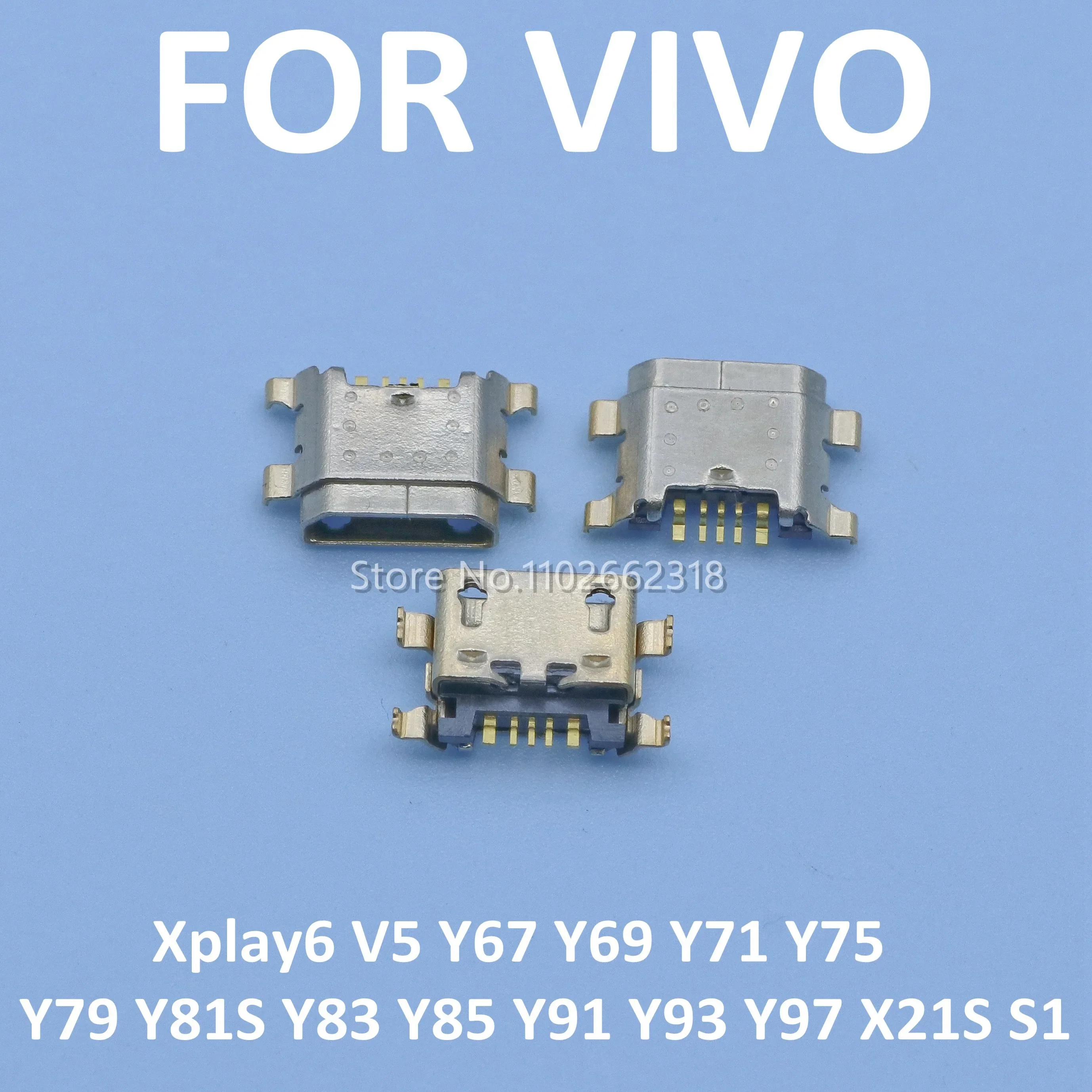 

Micro USB Connector 5pin Jack Charging Port For Vivo Xplay6 V5 Y67 Y69 Y71 Y75 Y79 Y81S Y83 Y85 Y91 Y93 Y97 X21S S1