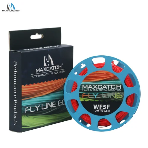 Imagen 1 del producto Línea de pesca con mosca flotante hacia adelante de peso Maximumcatch 1-8wt línea de mosca multicolor de 100 pies