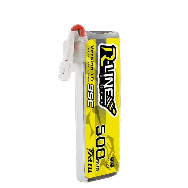 10PcsTATTU R-LINE 1.0 3.7V 500mAh 95C LiPo Battery For RC Helicopter Quadcopter FPV Racing Drone Parts 1S Rechargeable Battery