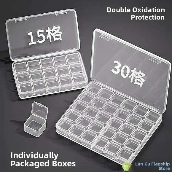 

Portable Transparent Jewelry Storage Box Oxygen-Proof Earring Needle Ear Decor Necklace Ring Fashion Accessories Organizer
