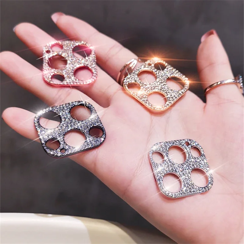 Bling Diamond Camera Lens Protector Case Cover For iPhone 16 Pro Screen Protect iPhone 15 14 16 13 12 11 Pro Max Metal Lens Film