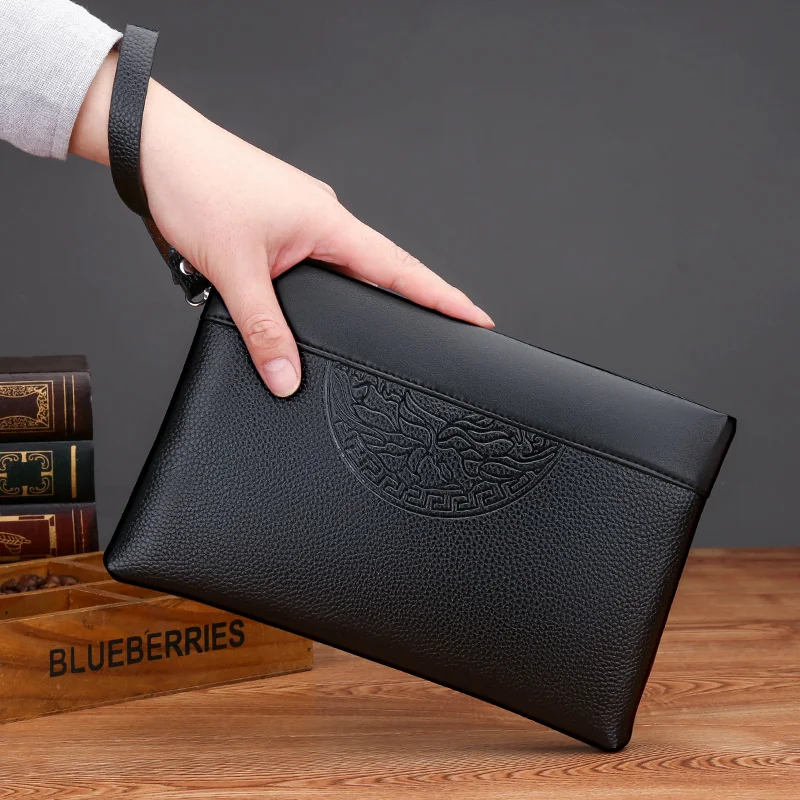 

Fashion Brand Design Business Clutch Bag High Quality PU Leather Envelope Bags Casual Travel Men's Wallet Cell Phone Pocket bols