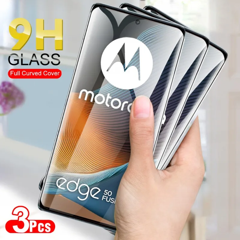 3Pcs 9H Cuvred Glass Cover For Motorola Moto Edge 50 Fusion 40 Neo 5G Screen Protector Tempered Glass Edge50 Ultra 50 Pro Edge40