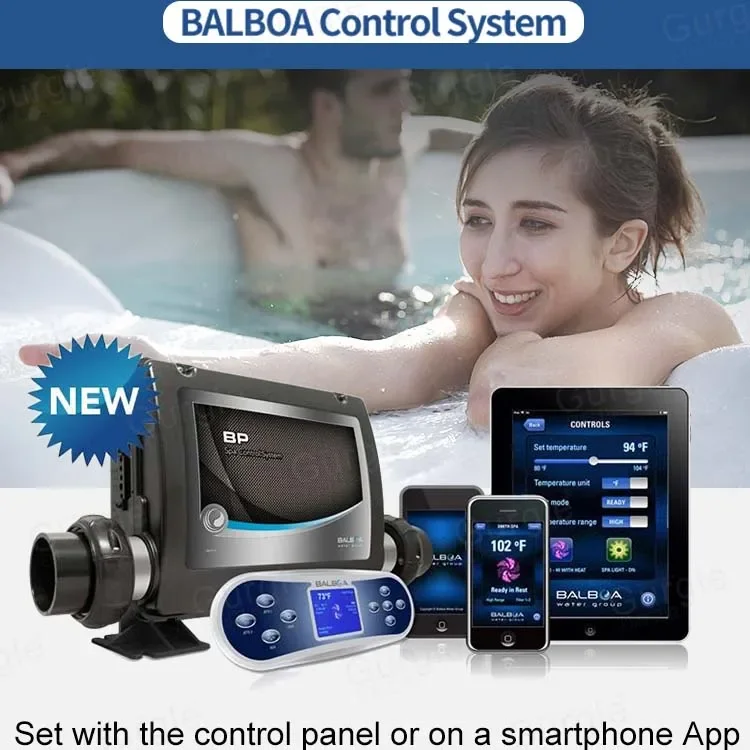 Eccezionale vasca idromassaggio per spa all'aperto Grande vasca idromassaggio autoportante per 6 persone con colore speciale per villa da giardino