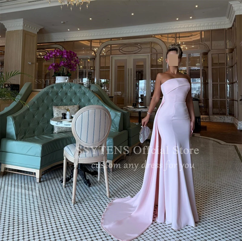 

SSYTENS Modest Evening Dresses Long Sleeves Formal Party Dress High Neck See Through Lace Mermaid Prom Dresses 2026 Customized