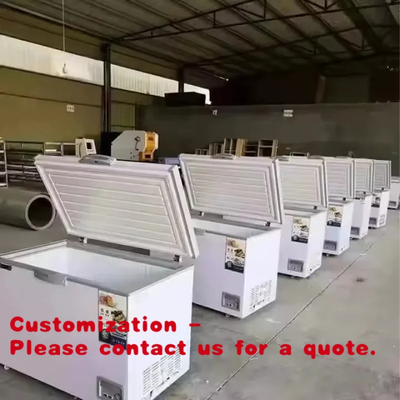 

Customize.Commercial Horizontal Chest Deep Freezer With Cooling And Glass Stainless Steel Adjustable Shelves