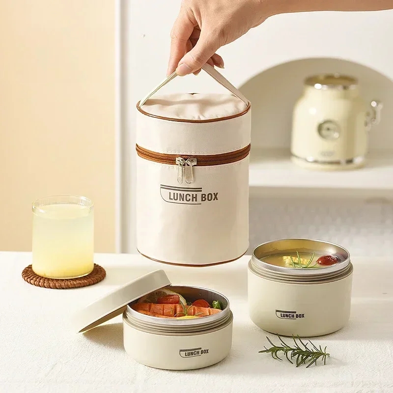 

Insulated Lunch Box Office Students Bring Lunch With Lid Soup Bowl Simple Soup Box Microwave Bento Box Bucket Lunchbox