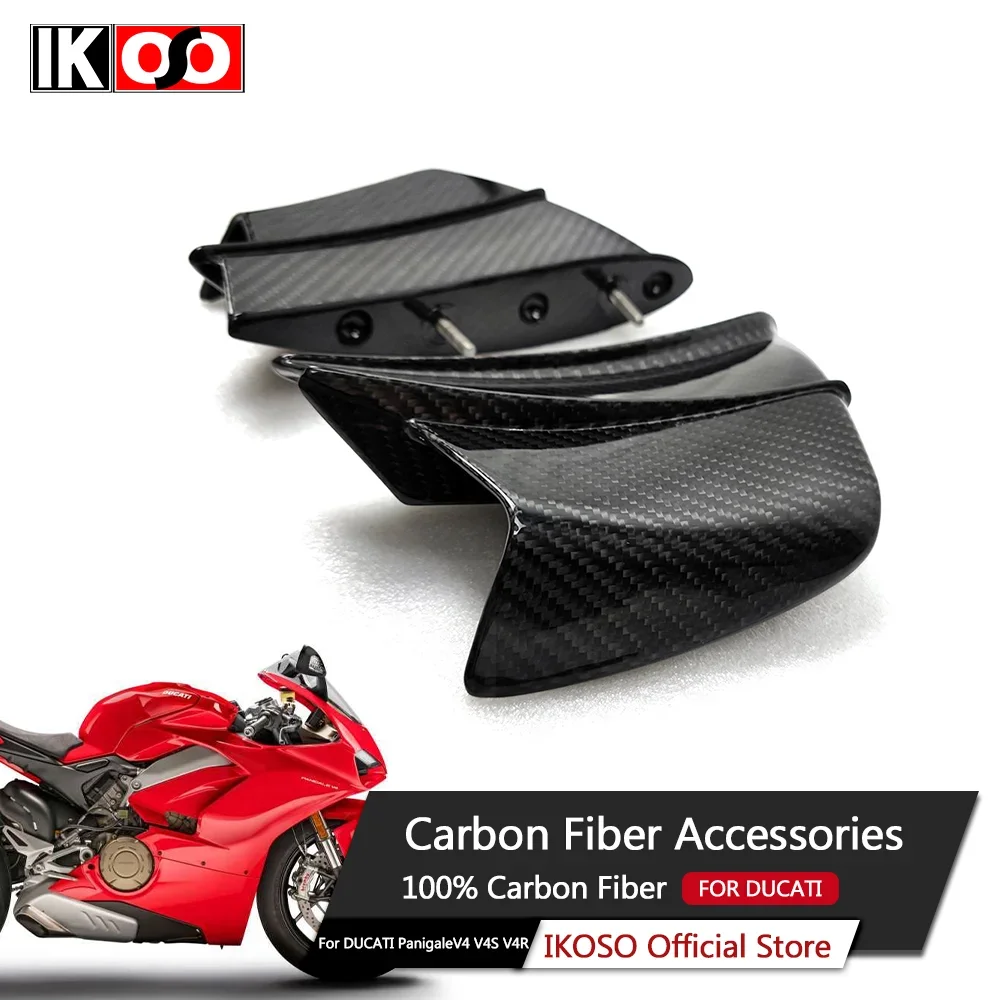 For Ducati Panigale V4 Carbon Fiber Winglets OEM Design Tail100% Full Dry Carbon Fiber Motorcycle Parts and Accessories 2018+