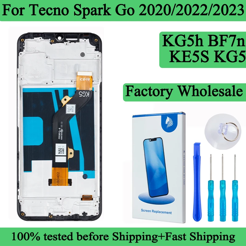 KE5S KG5 BF7n BG6 Lcd For Tecno Spark Go 2020 Display Touch Screen Go 2023 Digitizer Panel Go 2024 Assembly For Spark Go 2022