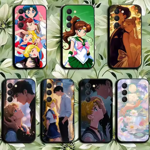 1PC Anime S-Sailor M-Moon Phone Case For Samsung Galaxy A52 A42 A32 A22 A12 A02S A72 A73 A51 A41 A31 A21S A71 A40 A30S A20S
