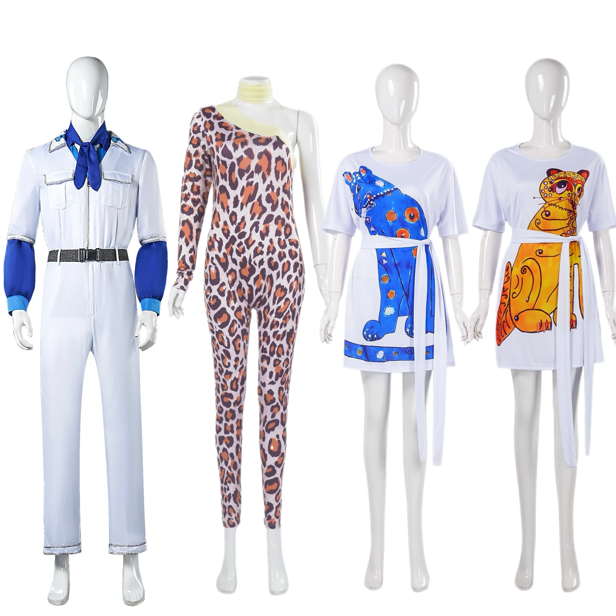 ABBA Cosplay Costume Benny Bjorn Disguise Halloween Carnival Party Suit