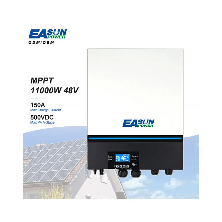 Two MPPT Double Output 2 PV 5.5KW 48V Off Grid Inverter 150A Solar Charger Max 11Kw Voltronic Axpert Hybrid Solar Inverters