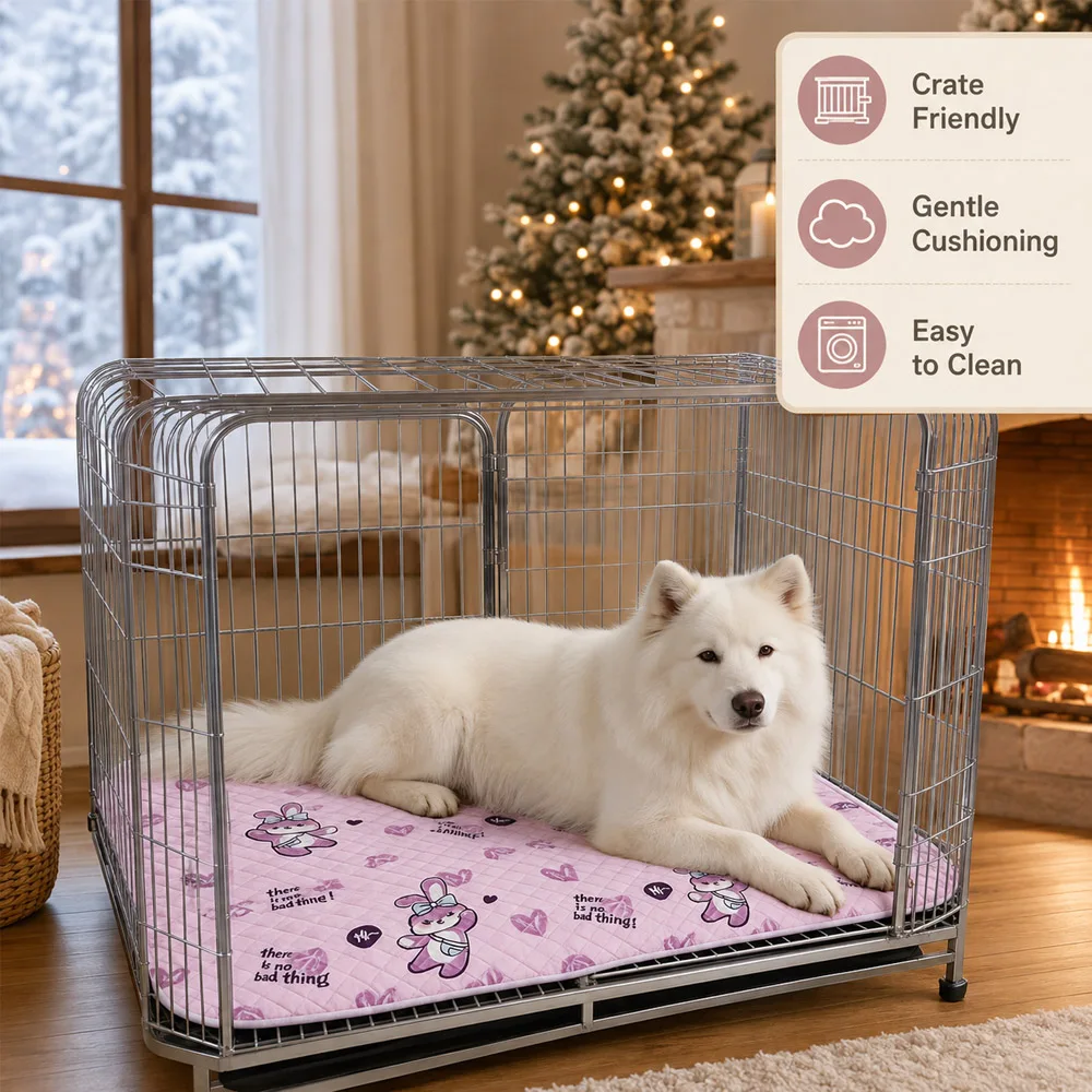 3 Stück Waschbare Hundewindeln, Winter-Warm, Wiederverwendbare Haustier-Trainingsmatten, Weiche Gemütliche Welpenbettunterlagen für Sofa, Boden, Innen- und Außenbereich – Detail 5